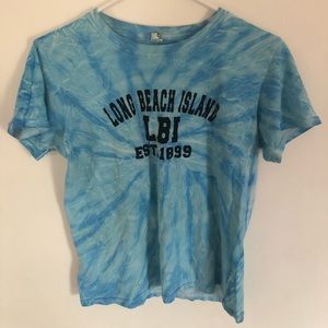 blue long beach tshirt